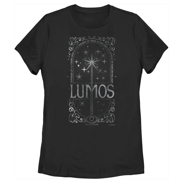 fifth sun Women's Harry Potter Lumos Happiness Spell T-Shirt