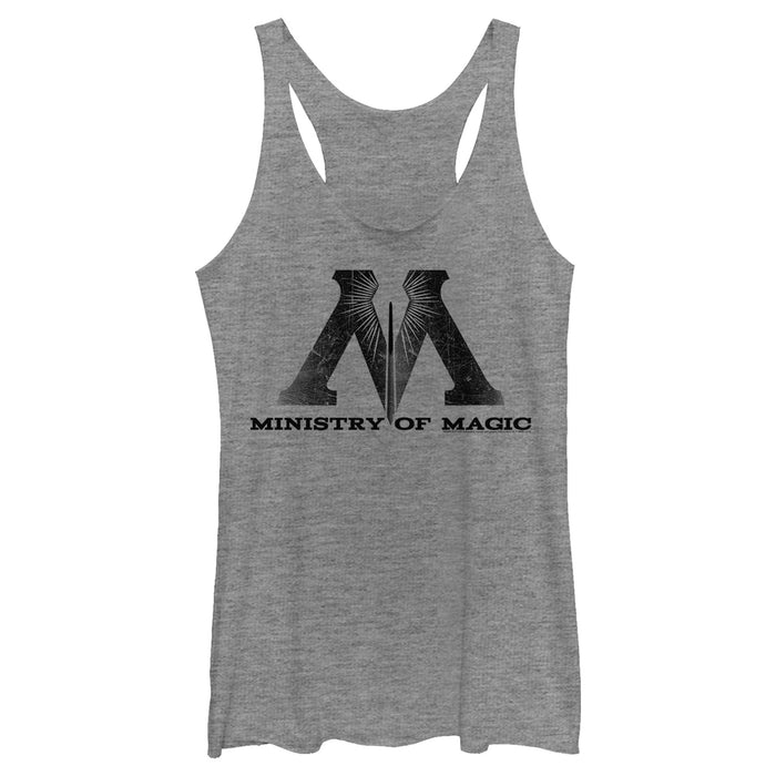 fifth sun Women's Harry Potter Ministry Of Magic Logo Racerback Tank Top
