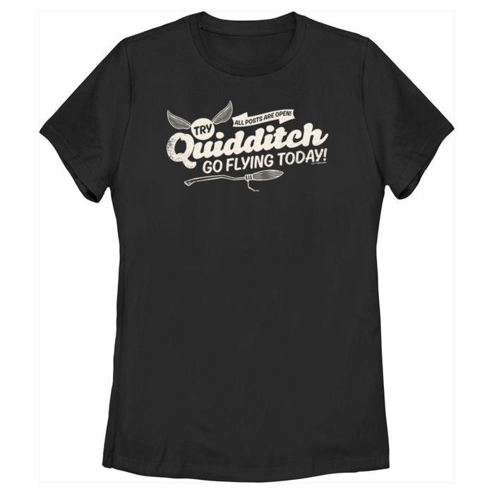 fifth sun Women's Harry Potter Quidditch Go Flying Today T-Shirt