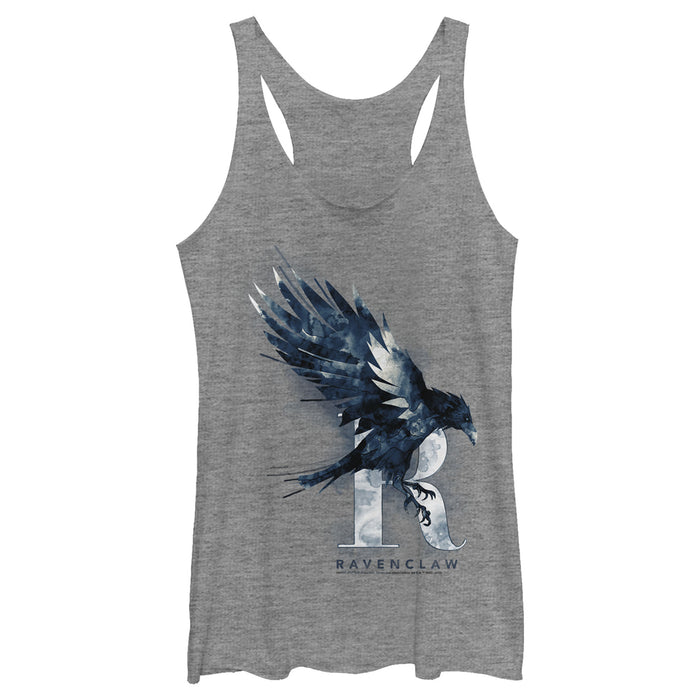 fifth sun Women's Harry Potter Ravenclaw Bird Watercolor Racerback Tank Top