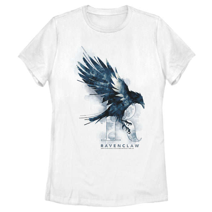 fifth sun Women's Harry Potter Ravenclaw Bird Watercolor T-Shirt