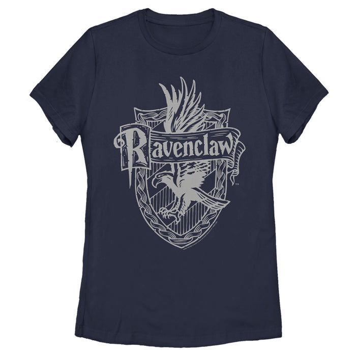 fifth sun Women's Harry Potter Ravenclaw Line Art Crest T-Shirt