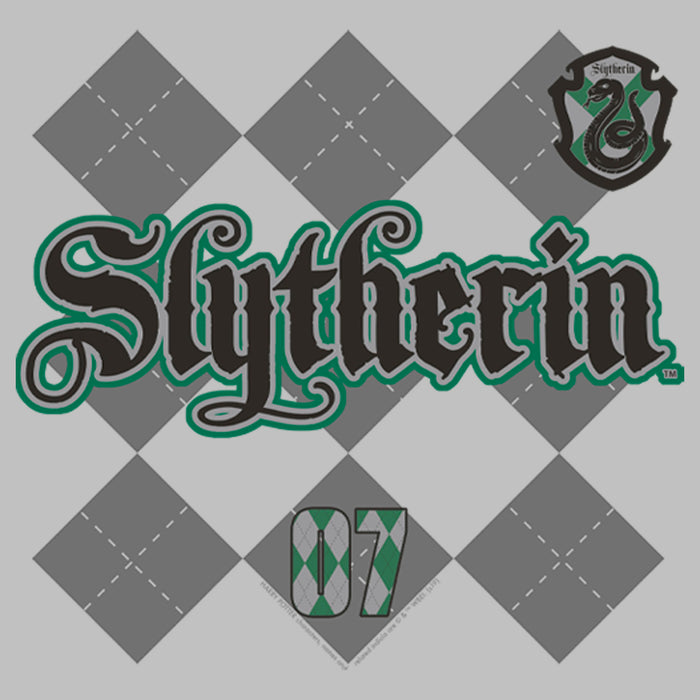 Fifth Sun Women's Harry Potter Slytherin Argyle Print T-Shirt