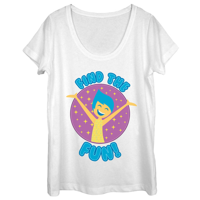 fifth sun Women's Inside Out Joy Find Fun Scoop Neck
