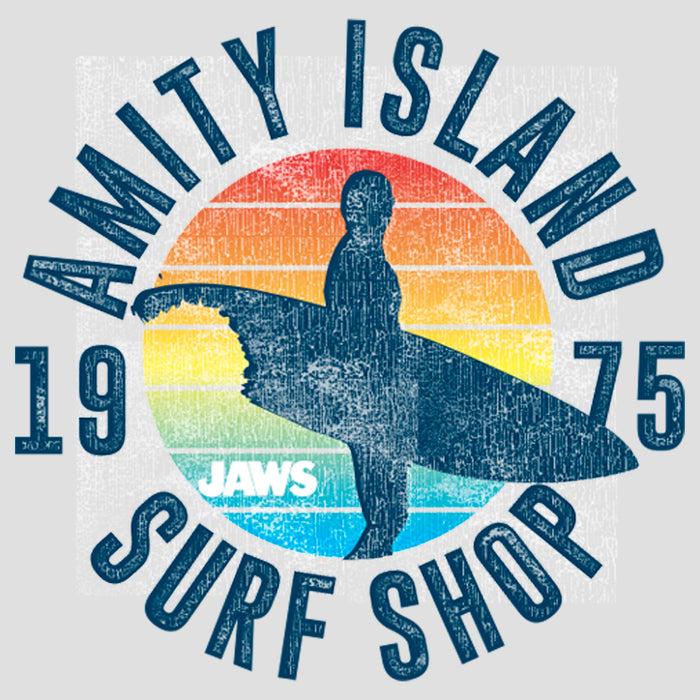 Fifth Sun Women's Jaws Retro Amity Island Surf Shop Racerback Tank Top