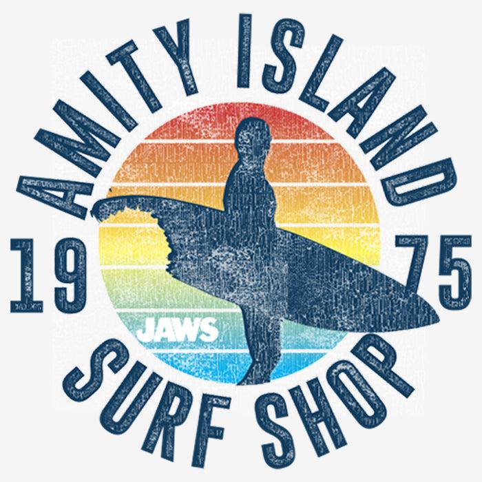 Fifth Sun Women's Jaws Retro Amity Island Surf Shop T-Shirt