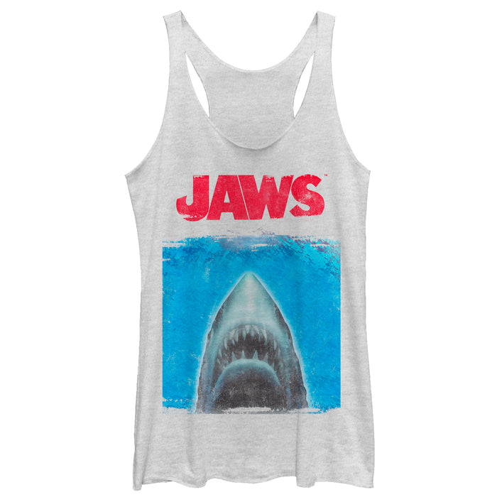 fifth sun Women's Jaws Shark Movie Poster Racerback Tank Top