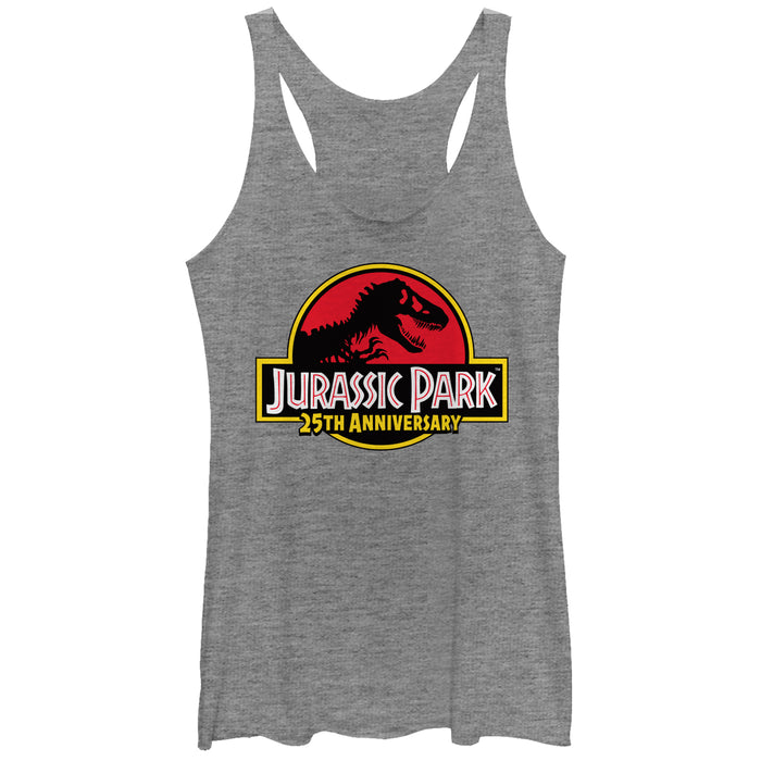 fifth sun Women's Jurassic Park 25th Anniversary Logo Racerback Tank Top