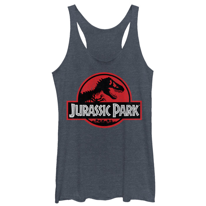 fifth sun Women's Jurassic Park Circle Logo Racerback Tank Top