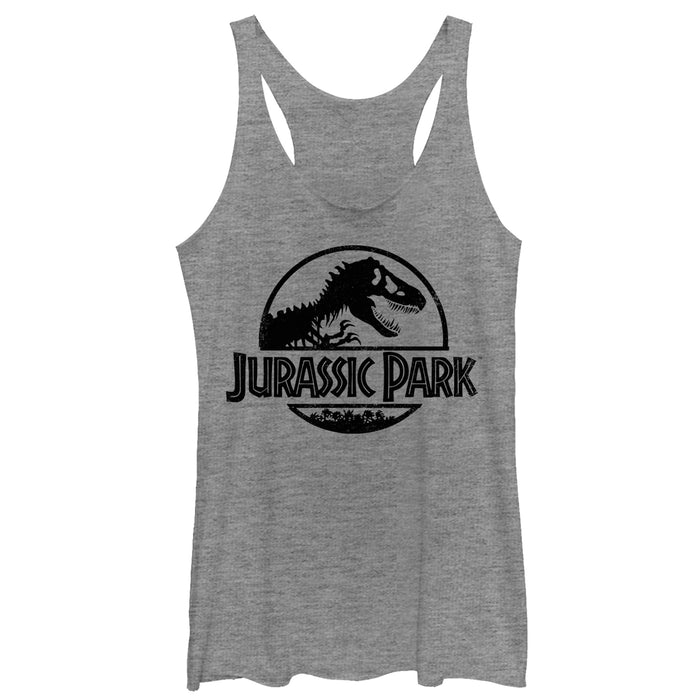 fifth sun Women's Jurassic Park Classic Logo Racerback Tank Top