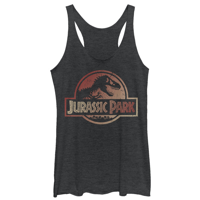 fifth sun Women's Jurassic Park Earth Tone Logo Racerback Tank Top fifth sun Women's Jurassic Park Earth Tone Logo Racerback Tank Top