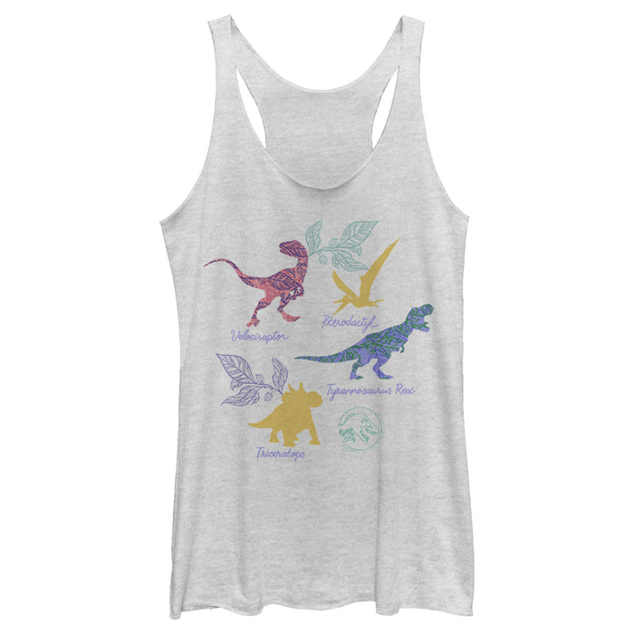 fifth sun Women's Jurassic World Botanical Dinosaurs Racerback Tank Top fifth sun Women's Jurassic World Botanical Dinosaurs Racerback Tank Top