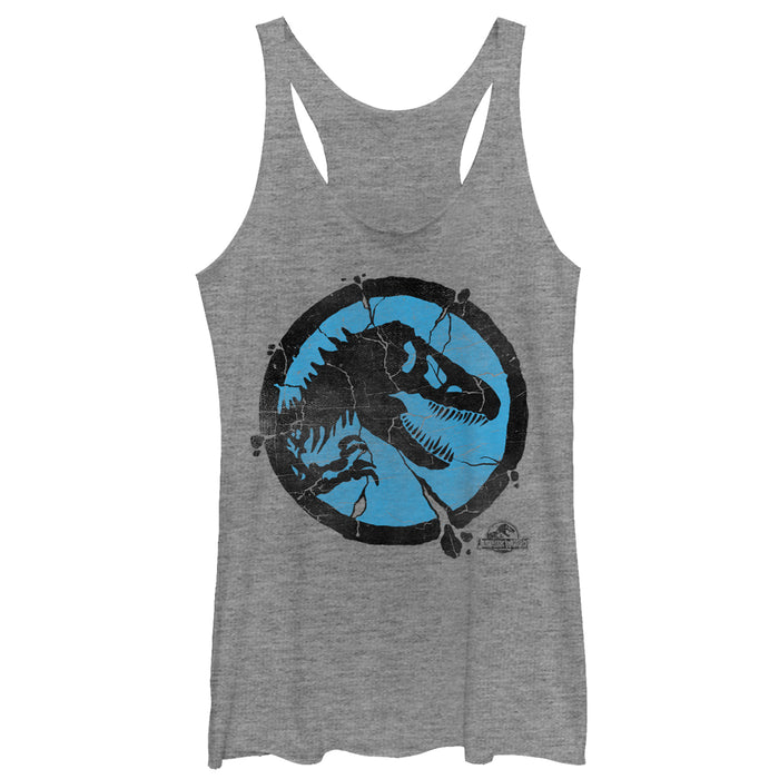 fifth sun Women's Jurassic World Cracked T. Rex Logo Racerback Tank Top fifth sun Women's Jurassic World Cracked T. Rex Logo Racerback Tank Top