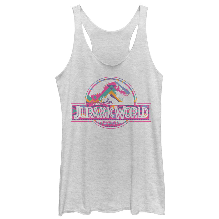 fifth sun Women's Jurassic World Desert Pattern Logo Racerback Tank Top fifth sun Women's Jurassic World Desert Pattern Logo Racerback Tank Top