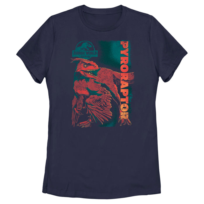 fifth sun Women's Jurassic World: Dominion Pyroraptor Dinosaur Portrait T-Shirt