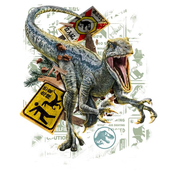 Fifth Sun Women's Jurassic World: Dominion Velociraptor Here Comes The Attack T-Shirt