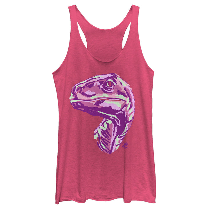fifth sun Women's Jurassic World: Fallen Kingdom Artistic Dinosaur Racerback Tank Top