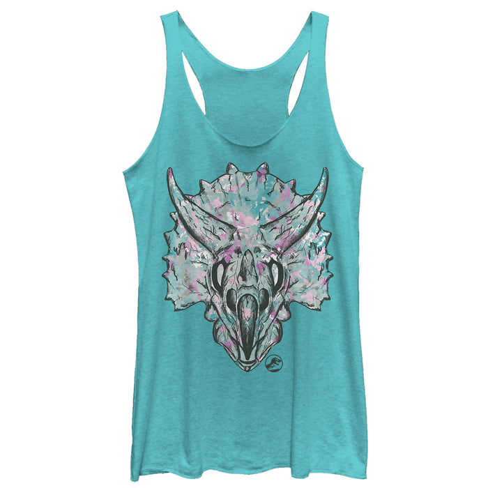 fifth sun Women's Jurassic World: Fallen Kingdom Artistic Triceratops Racerback Tank Top