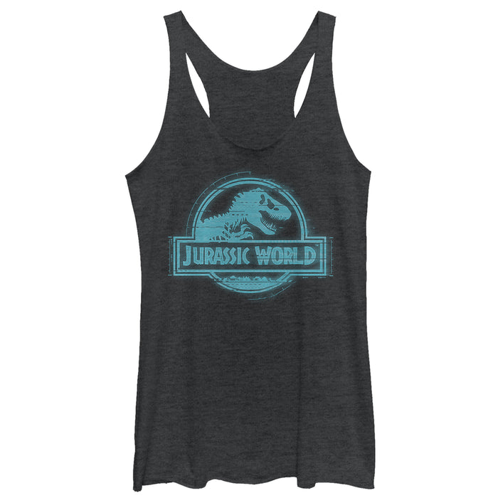 fifth sun Women's Jurassic World: Fallen Kingdom Glitch Logo Racerback Tank Top