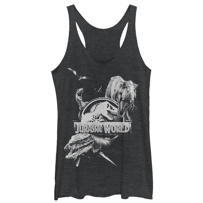 fifth sun Women's Jurassic World: Fallen Kingdom Logo Attack Racerback Tank Top