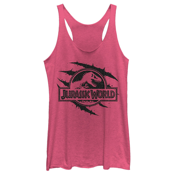 fifth sun Women's Jurassic World: Fallen Kingdom Logo Scales Slash Racerback Tank Top
