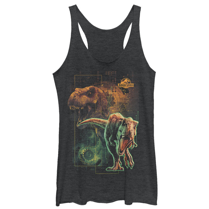 fifth sun Women's Jurassic World: Fallen Kingdom New Predator Dinosaur Racerback Tank Top