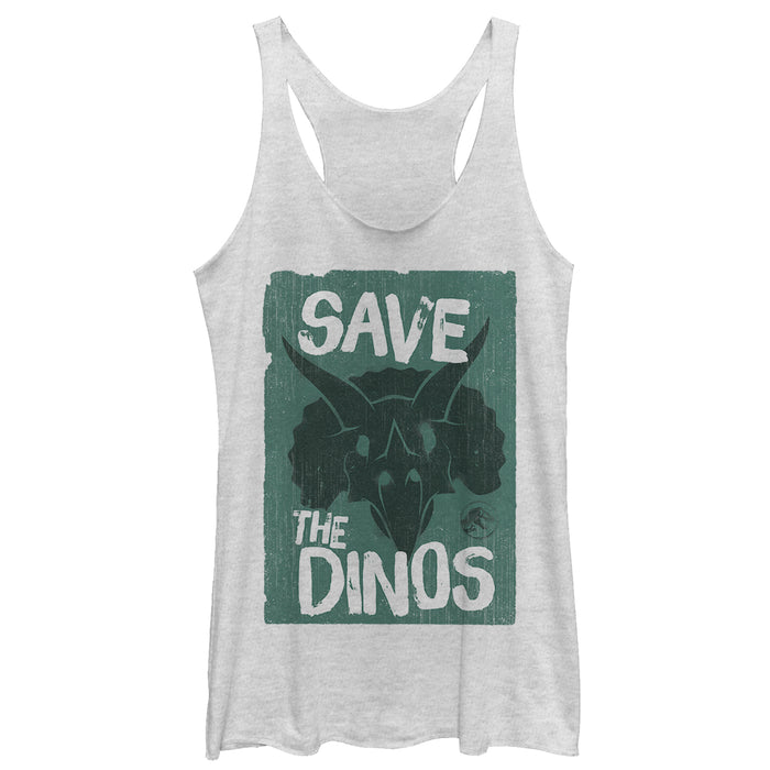 fifth sun Women's Jurassic World: Fallen Kingdom Save the Dinos Cartoon Racerback Tank Top
