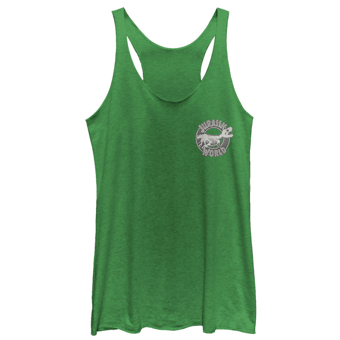 fifth sun Women's Jurassic World: Fallen Kingdom Skeleton Badge Racerback Tank Top