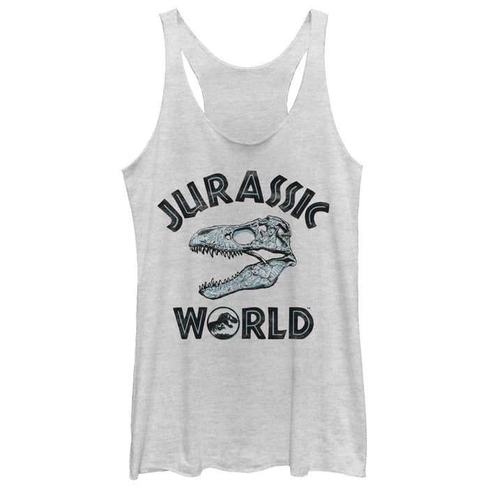 fifth sun Women's Jurassic World: Fallen Kingdom Skeleton Logo Racerback Tank Top