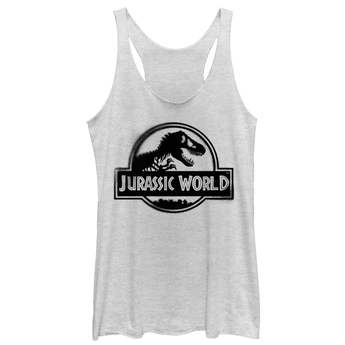 fifth sun Women's Jurassic World: Fallen Kingdom Spray Paint Print Logo Racerback Tank Top