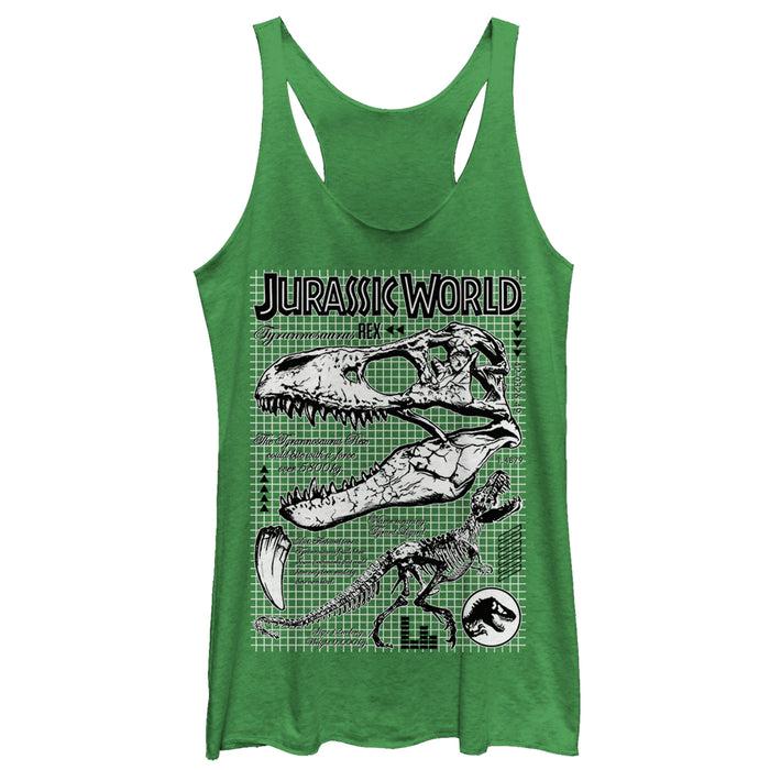 fifth sun Women's Jurassic World: Fallen Kingdom T. Rex Details Racerback Tank Top