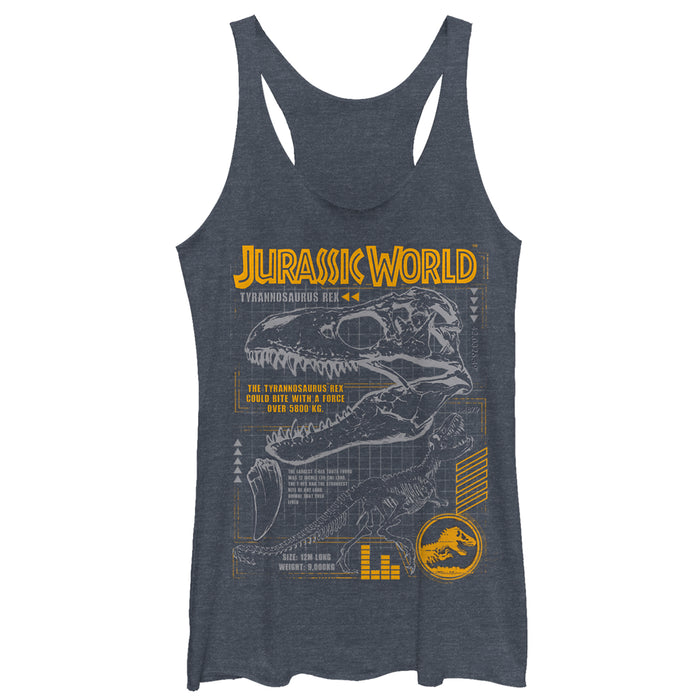 fifth sun Women's Jurassic World: Fallen Kingdom T.Rex Scary Facts Racerback Tank Top