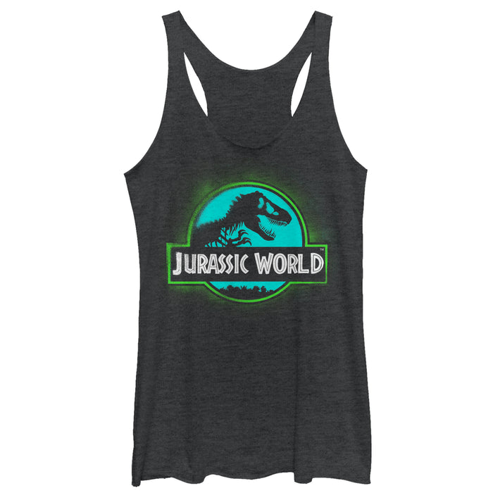 fifth sun Women's Jurassic World: Fallen Kingdom T. Rex Spray Paint Logo Racerback Tank Top