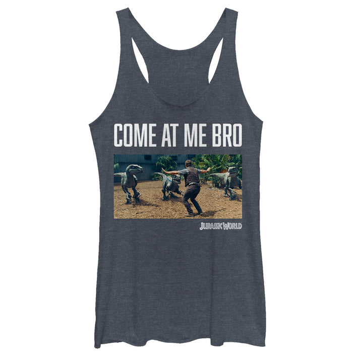 fifth sun Women's Jurassic World Grady Come at Me Racerback Tank Top