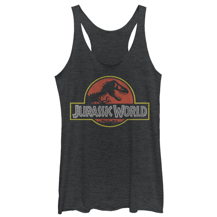 fifth sun Women's Jurassic World Iconic Logo Racerback Tank Top