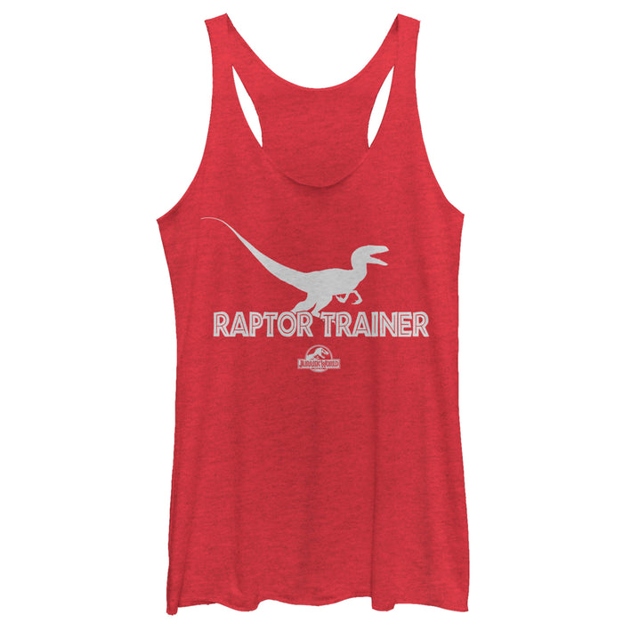 fifth sun Women's Jurassic World Raptor Trainer Silhouette Racerback Tank Top