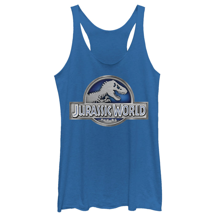fifth sun Women's Jurassic World T. Rex Logo Racerback Tank Top