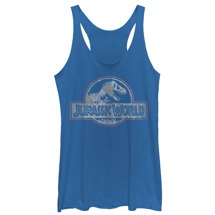 fifth sun Women's Jurassic World Vintage Logo Racerback Tank Top fifth sun Women's Jurassic World Vintage Logo Racerback Tank Top