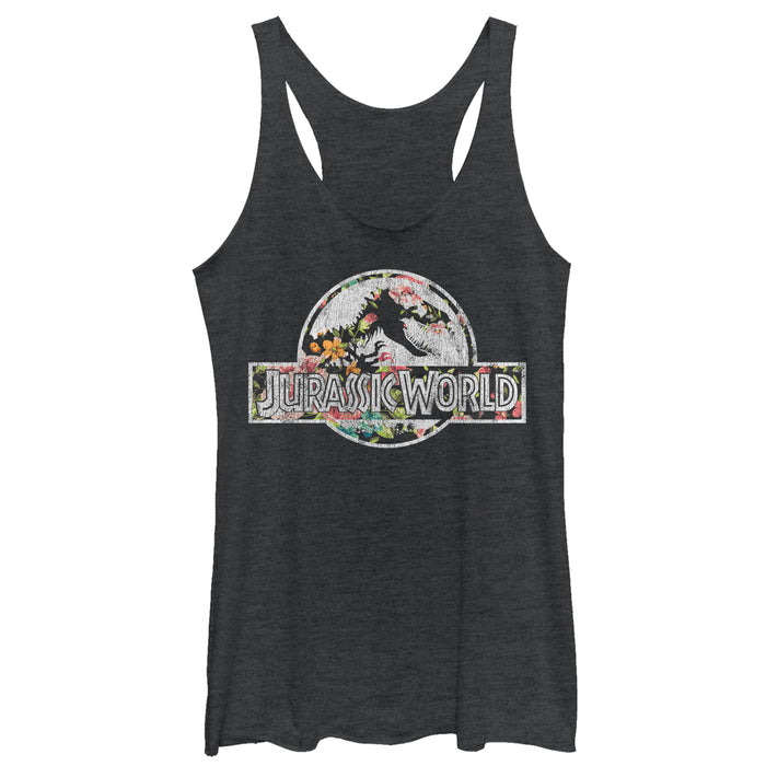 fifth sun Women's Jurassic World Vintage Tropical Logo Racerback Tank Top fifth sun Women's Jurassic World Vintage Tropical Logo Racerback Tank Top
