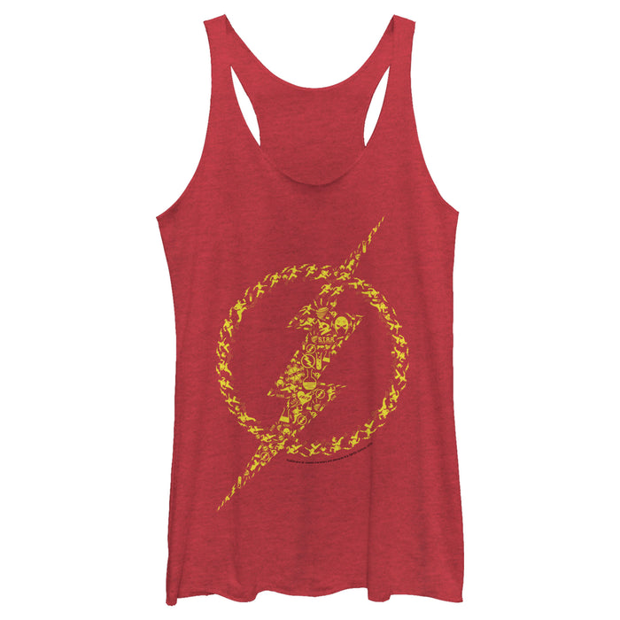 fifth sun Women's Justice League Flash Icons Racerback Tank Top