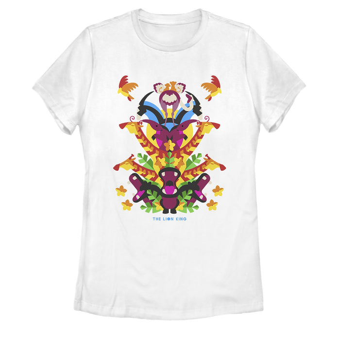 fifth sun Women's Lion King Artistic Animal Pyramid T-Shirt