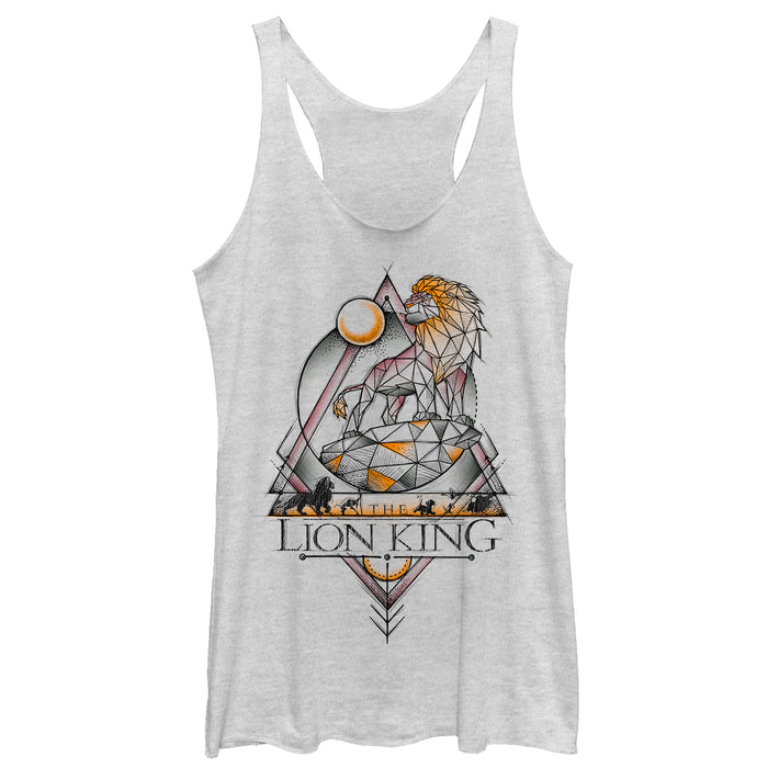 fifth sun Women's Lion King Geometric Majestic King Racerback Tank Top