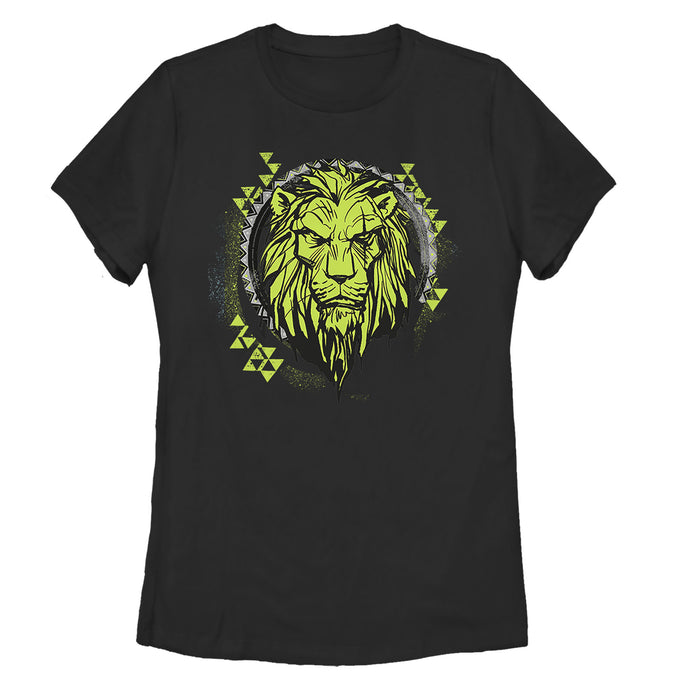 fifth sun Women's Lion King Geometric Scar Emblem T-Shirt