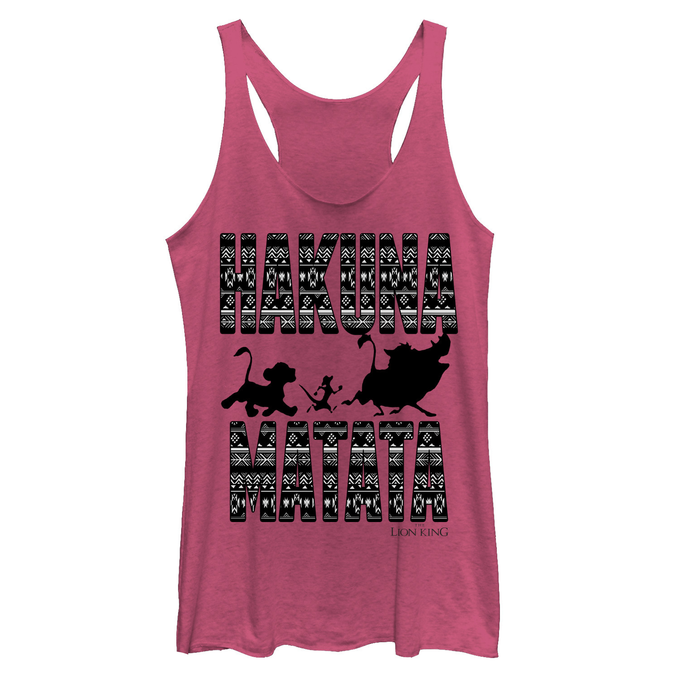 fifth sun Women's Lion King Hakuna Matata Racerback Tank Top