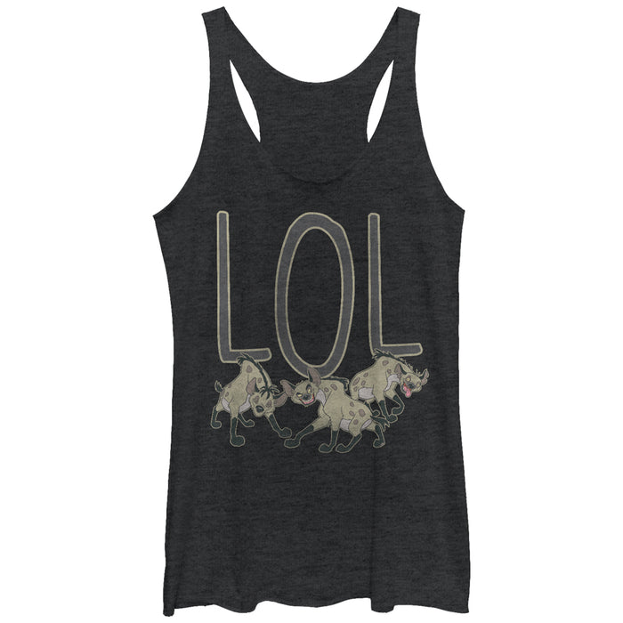fifth sun Women's Lion King Hyenas LOL Racerback Tank Top