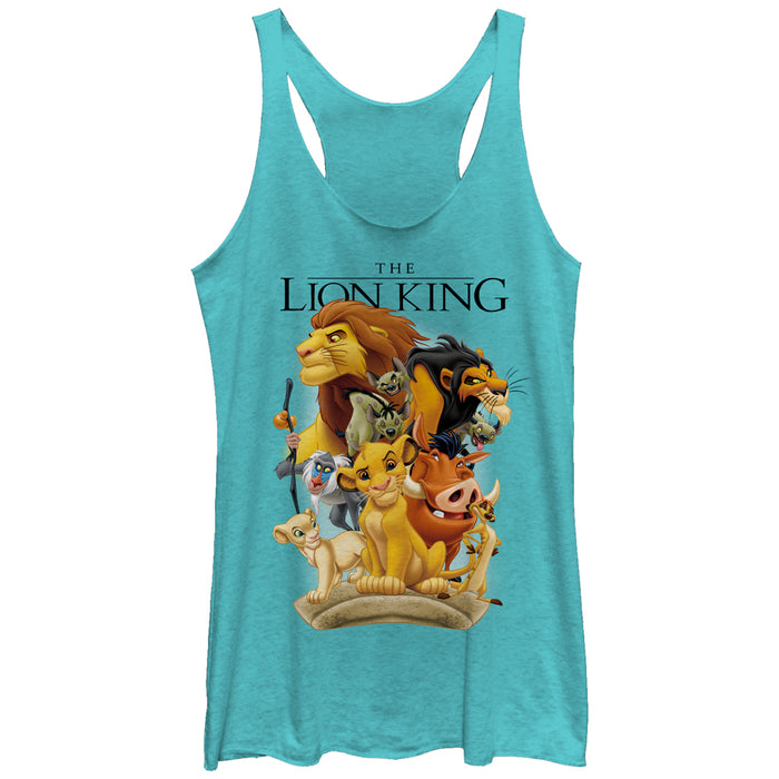 fifth sun Women's Lion King Pride Land Characters Racerback Tank Top