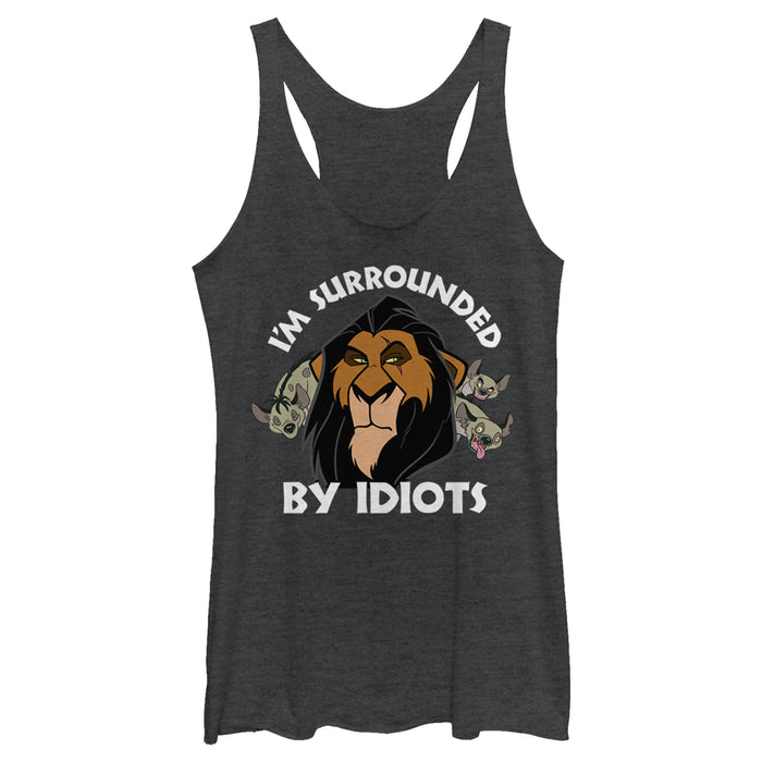 fifth sun Women's Lion King Scar Surrounded by Idiots Racerback Tank Top