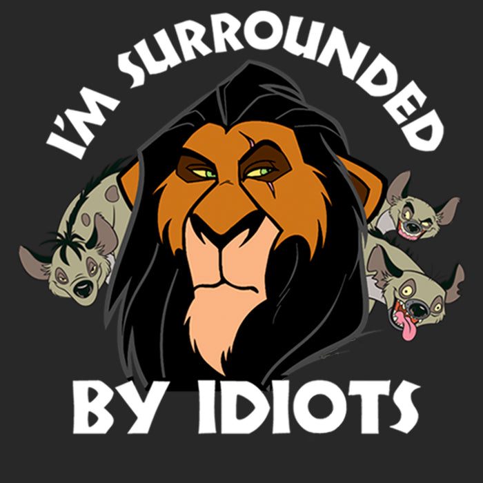Fifth Sun Women's Lion King Scar Surrounded By Idiots T-Shirt