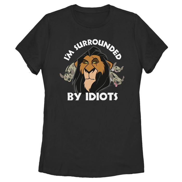 fifth sun Women's Lion King Scar Surrounded by Idiots T-Shirt