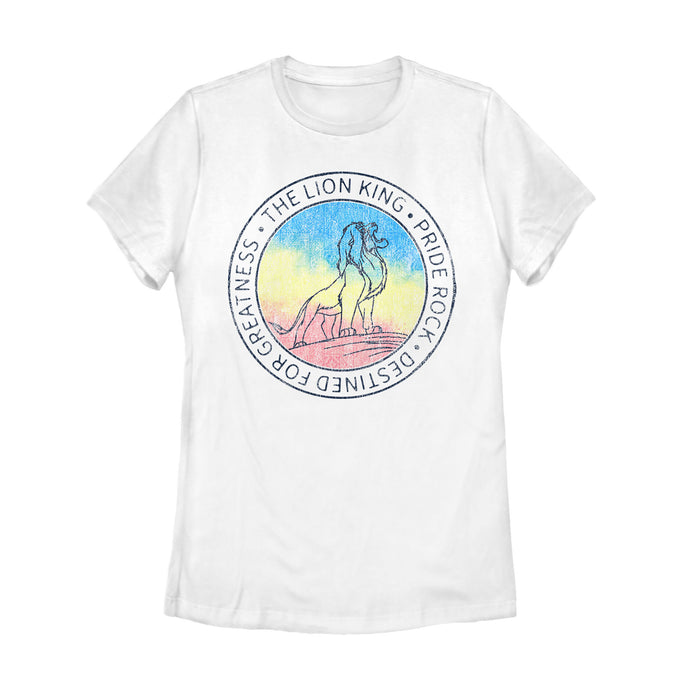 fifth sun Women's Lion King Simba Destiny Rainbow T-Shirt